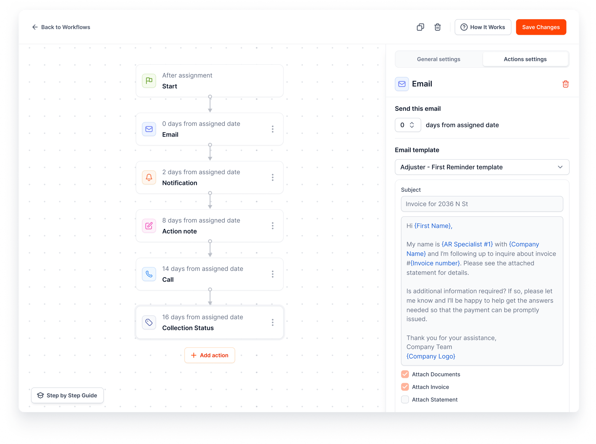 Workflow creation - Status settings Filled-1