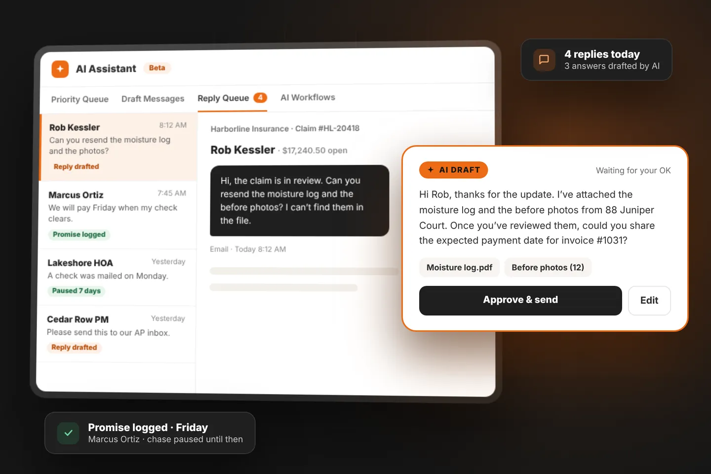 AR Workflow invoice workspace