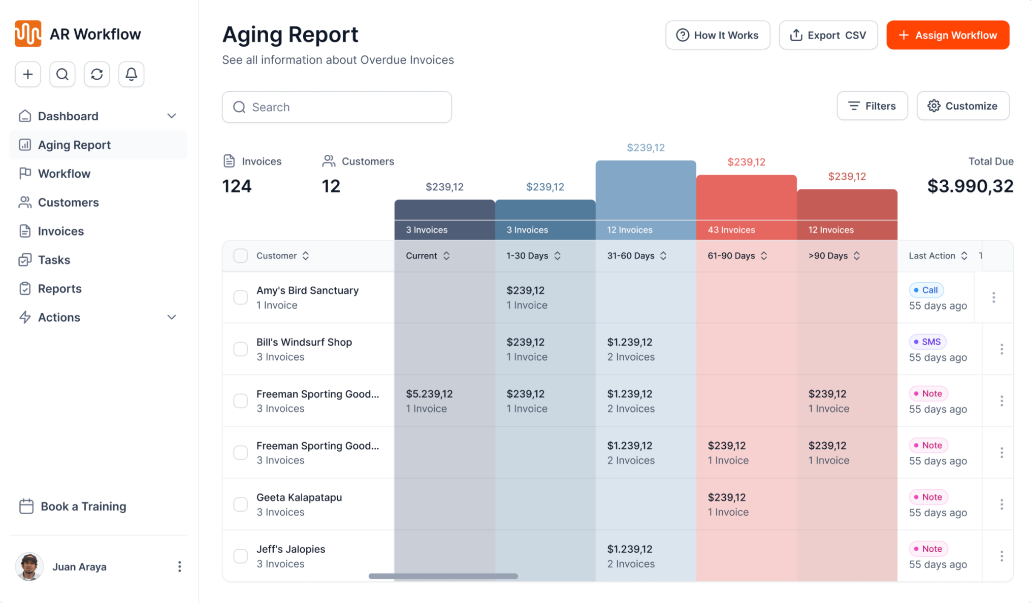 AR Workflow aging report