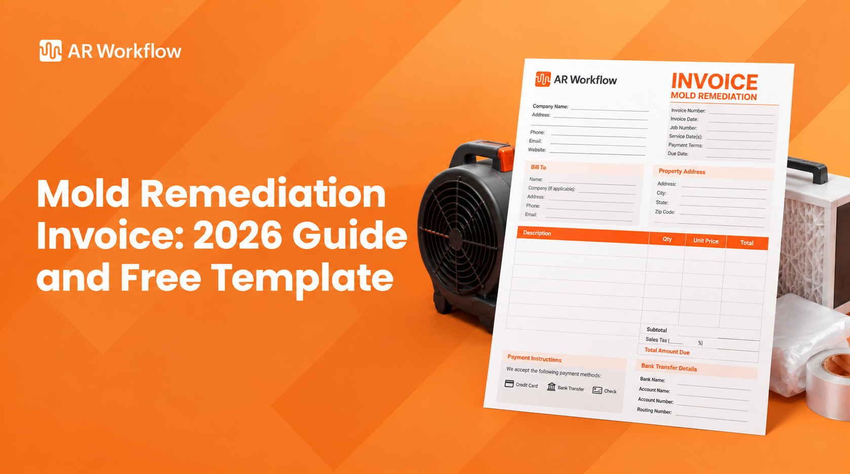 Mold remediation invoice