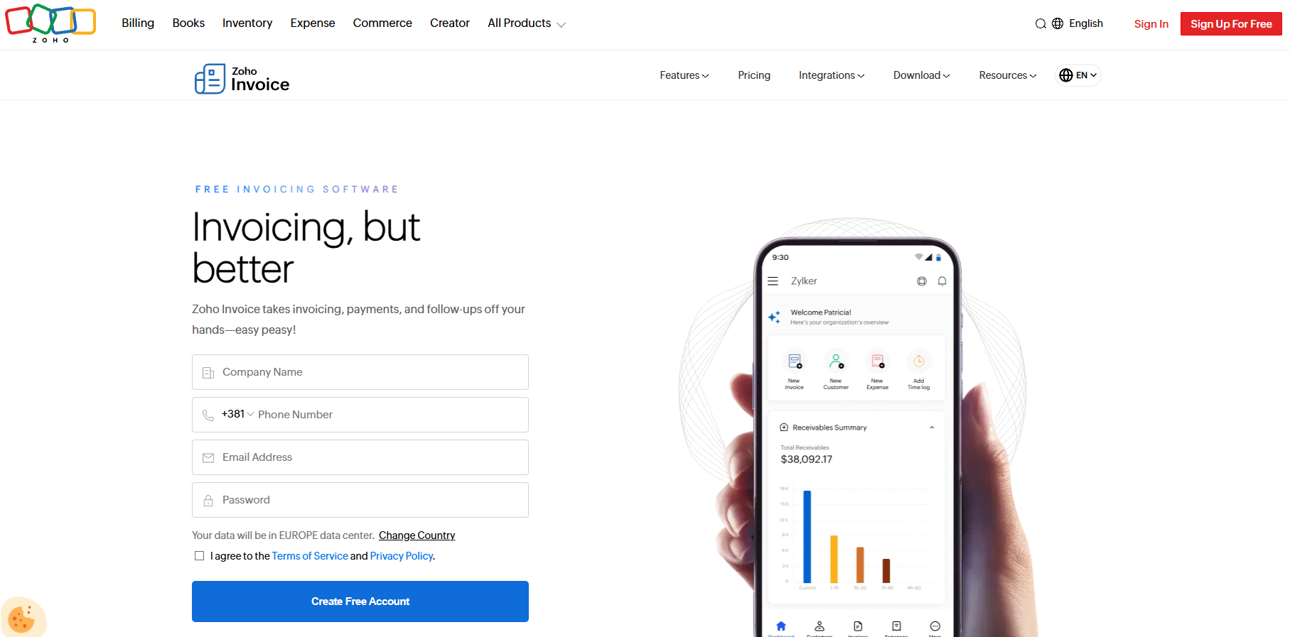Zoho Invoice