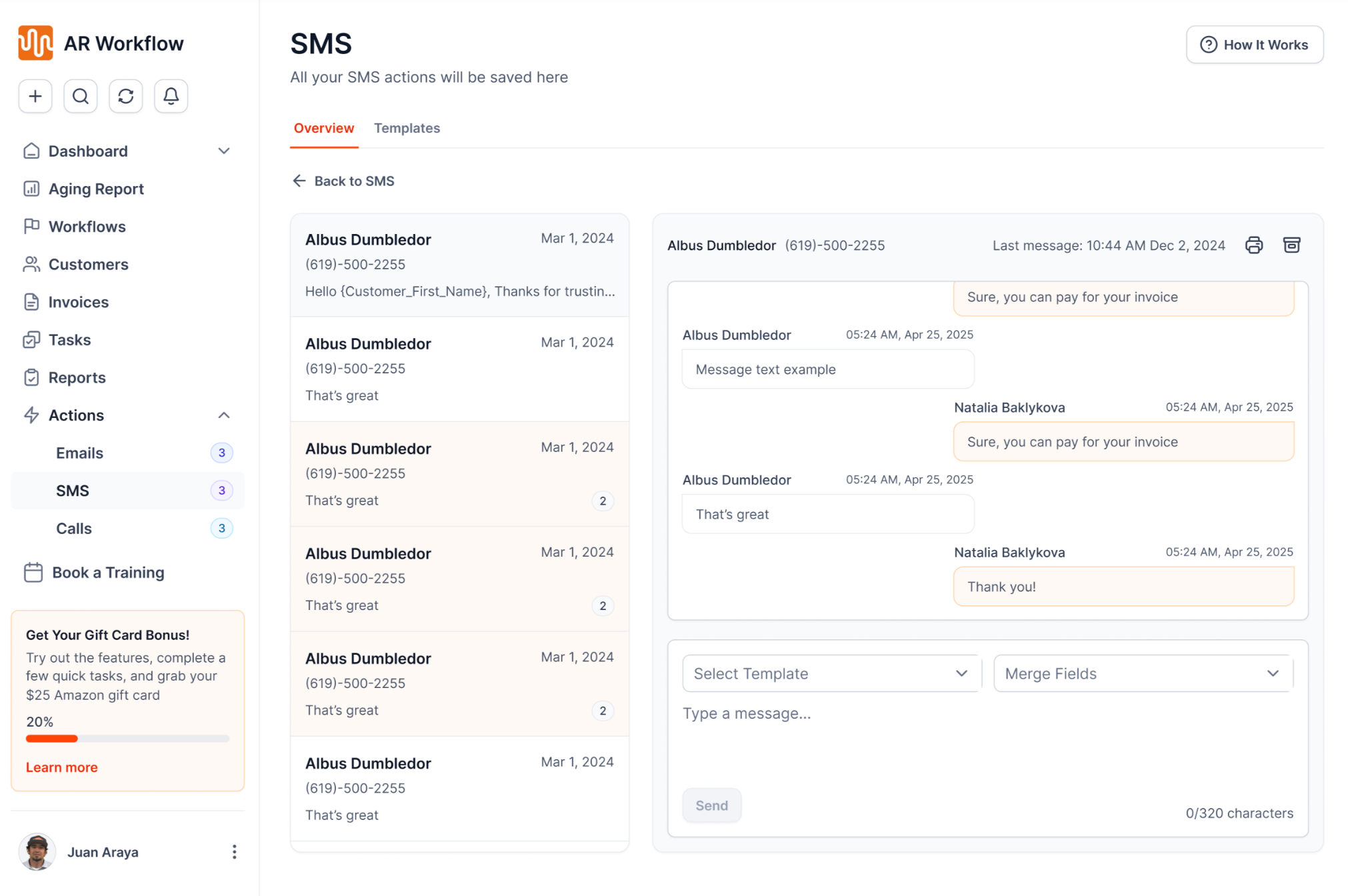  SMS follow-ups 